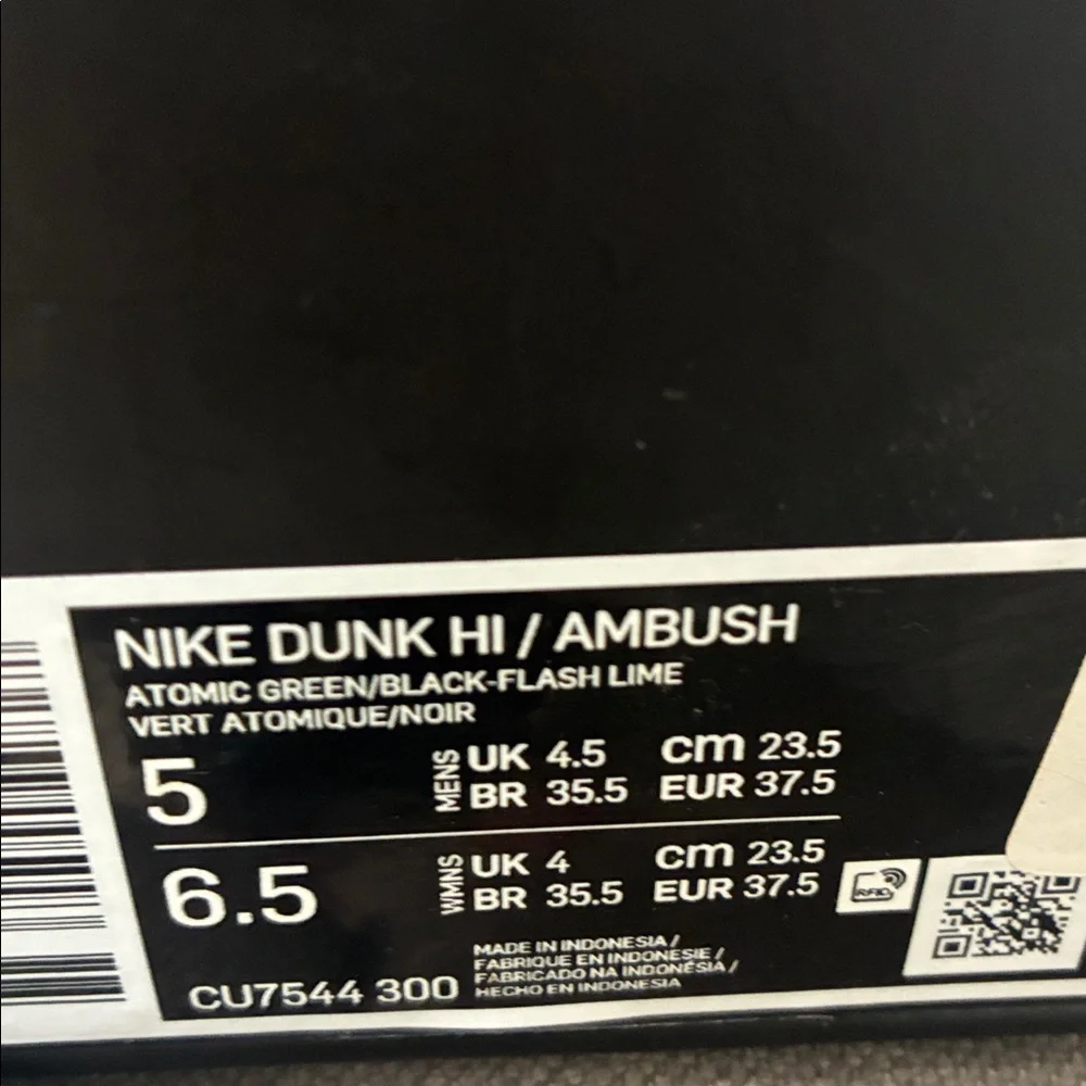 Nike Ambush Neon Green Dunk High Top Men’s Sneakers